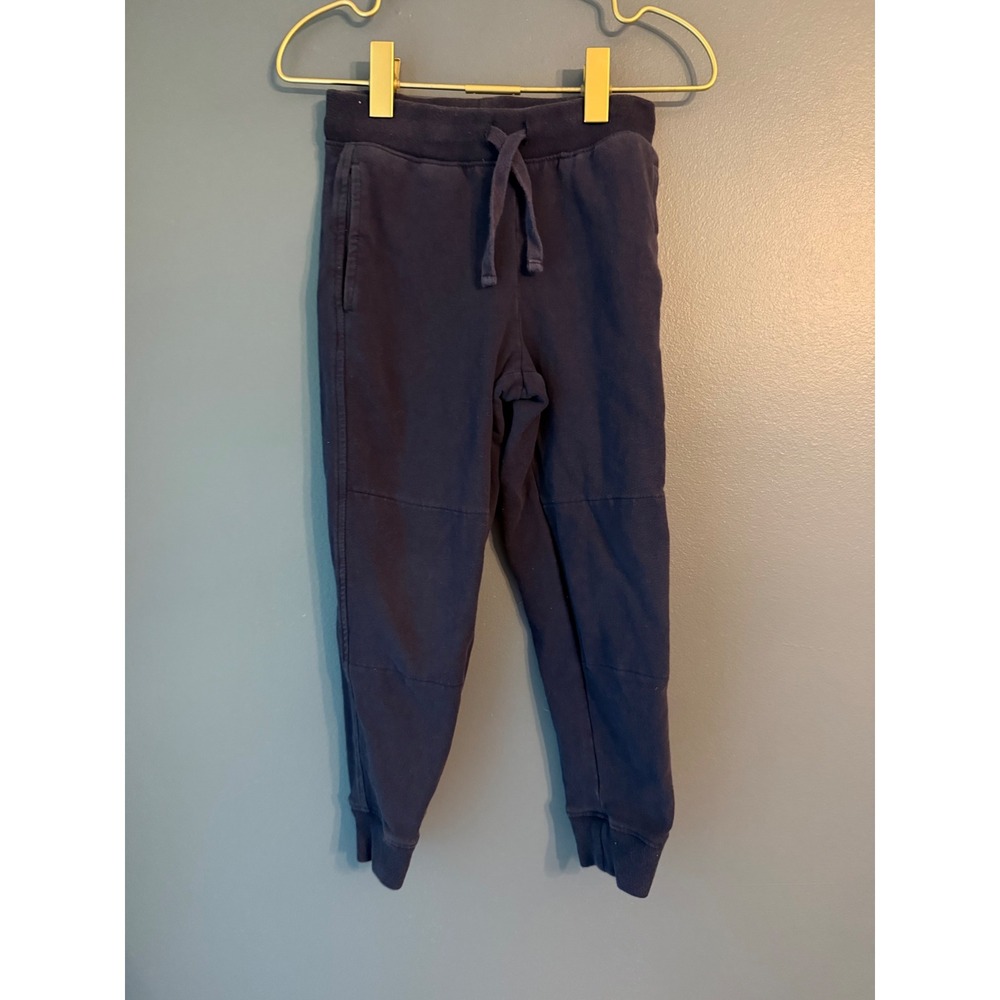 Primary Kids Navy Blue French Terry Moto Joggers Sweatpants Size 5